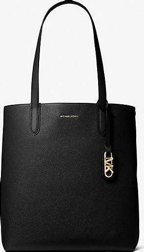 michael kors crossbody pebbled leather black bag|Michael Kors eliza tote.